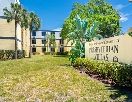 A view of the sign and building at Presbyterian Home of Bradenton